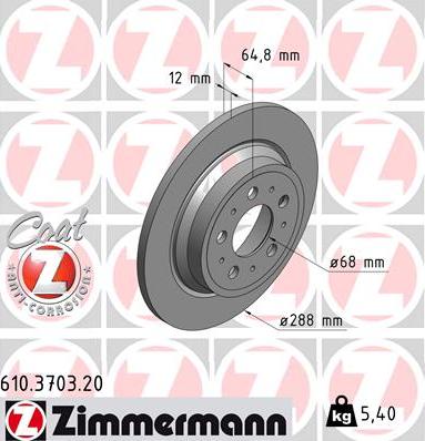 Zimmermann 610.3703.20 - Disque de frein cwaw.fr