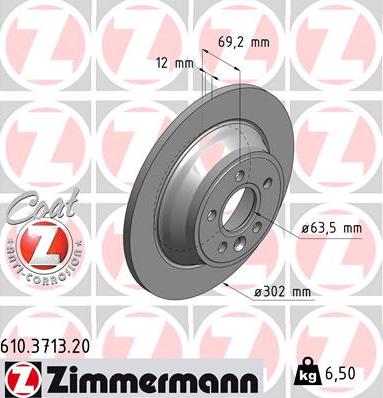 Zimmermann 610.3713.20 - Disque de frein cwaw.fr