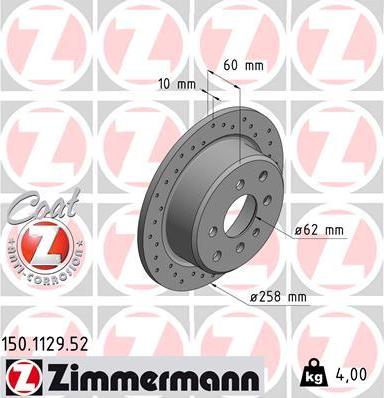 Zimmermann 150.1129.52 - Disque de frein cwaw.fr