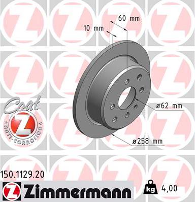 Zimmermann 150.1129.20 - Disque de frein cwaw.fr