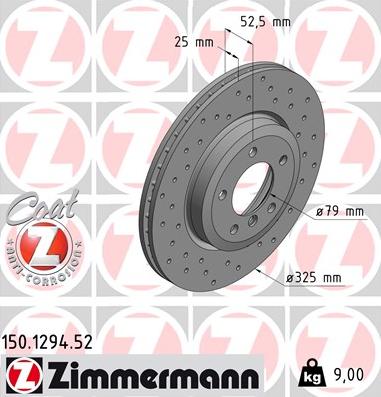 Zimmermann 150.1294.52 - Disque de frein cwaw.fr