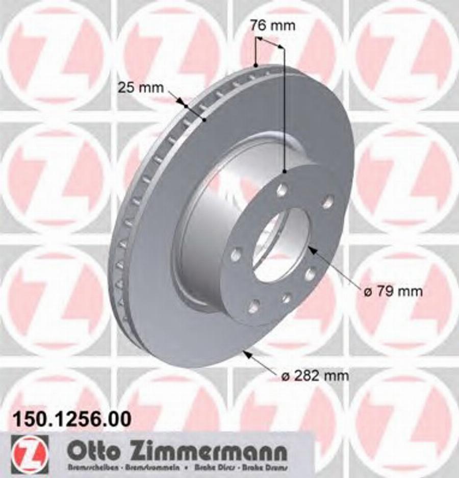 Zimmermann 150 1256 00 - Disque de frein cwaw.fr