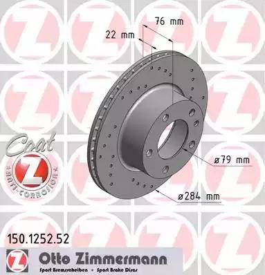 Zimmermann 150.1252.52 - Disque de frein cwaw.fr