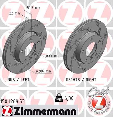 Zimmermann 150.1269.53 - Disque de frein cwaw.fr