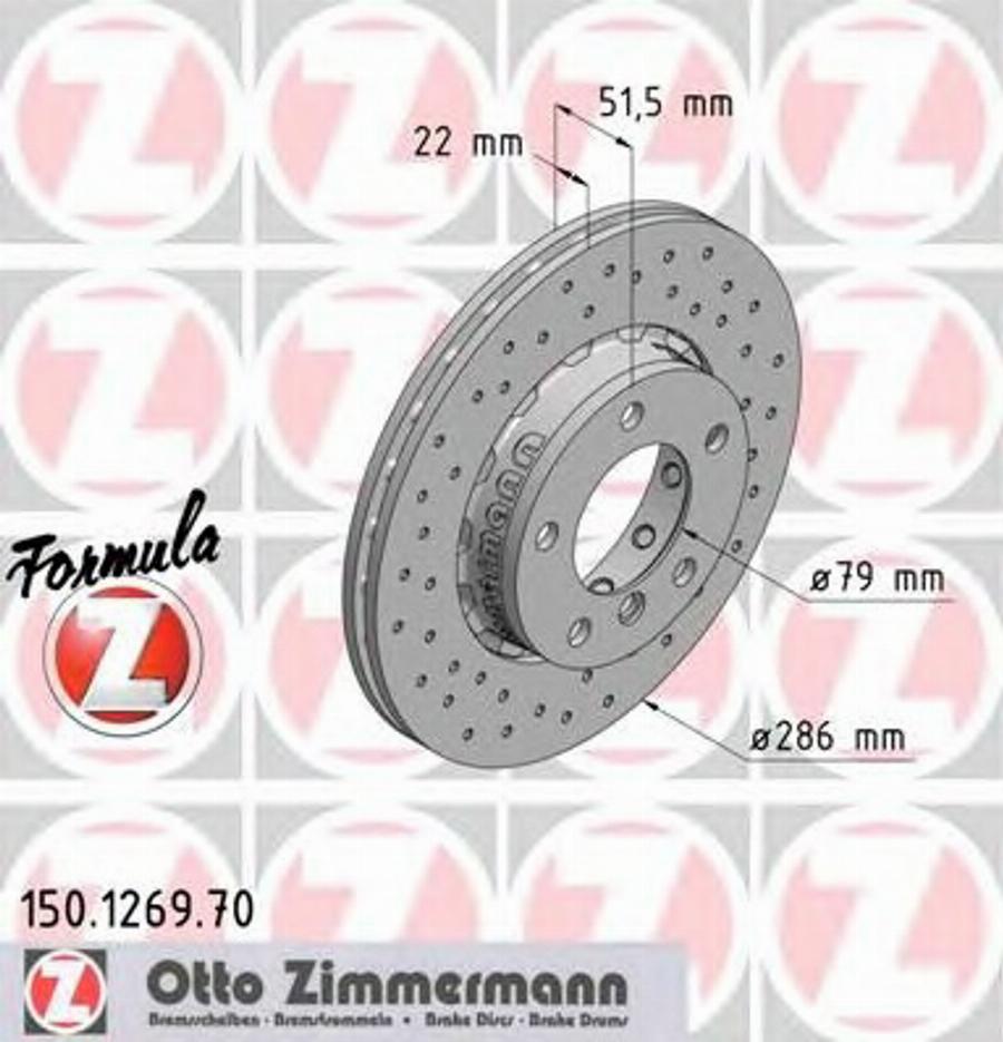 Zimmermann 150.1269.70 - Disque de frein cwaw.fr