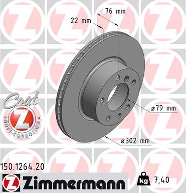 Zimmermann 150.1264.20 - Disque de frein cwaw.fr