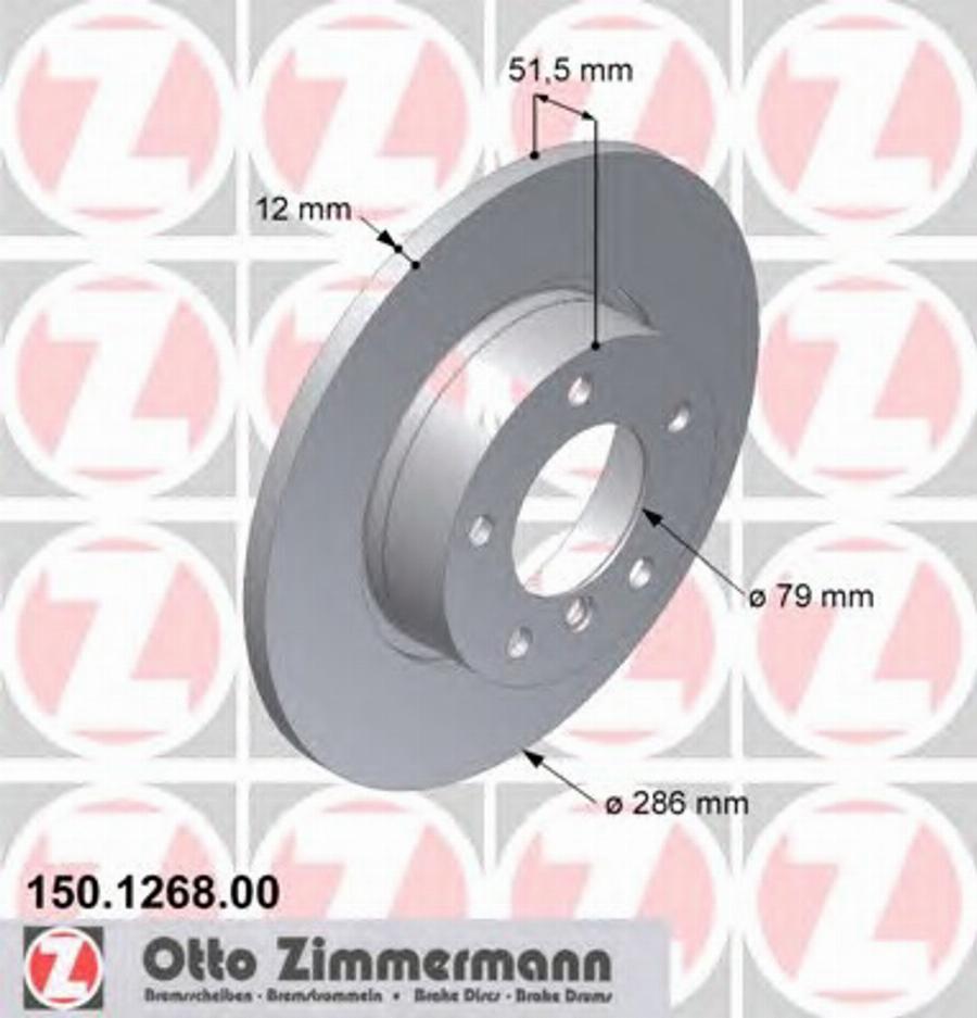 Zimmermann 150 1268 00 - Disque de frein cwaw.fr