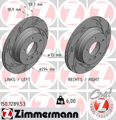 Zimmermann 150.1289.53 - Disque de frein cwaw.fr