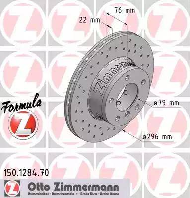 Zimmermann 150.1284.70 - Disque de frein cwaw.fr