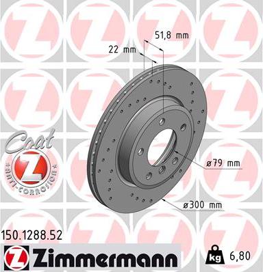 Zimmermann 150.1288.52 - Disque de frein cwaw.fr