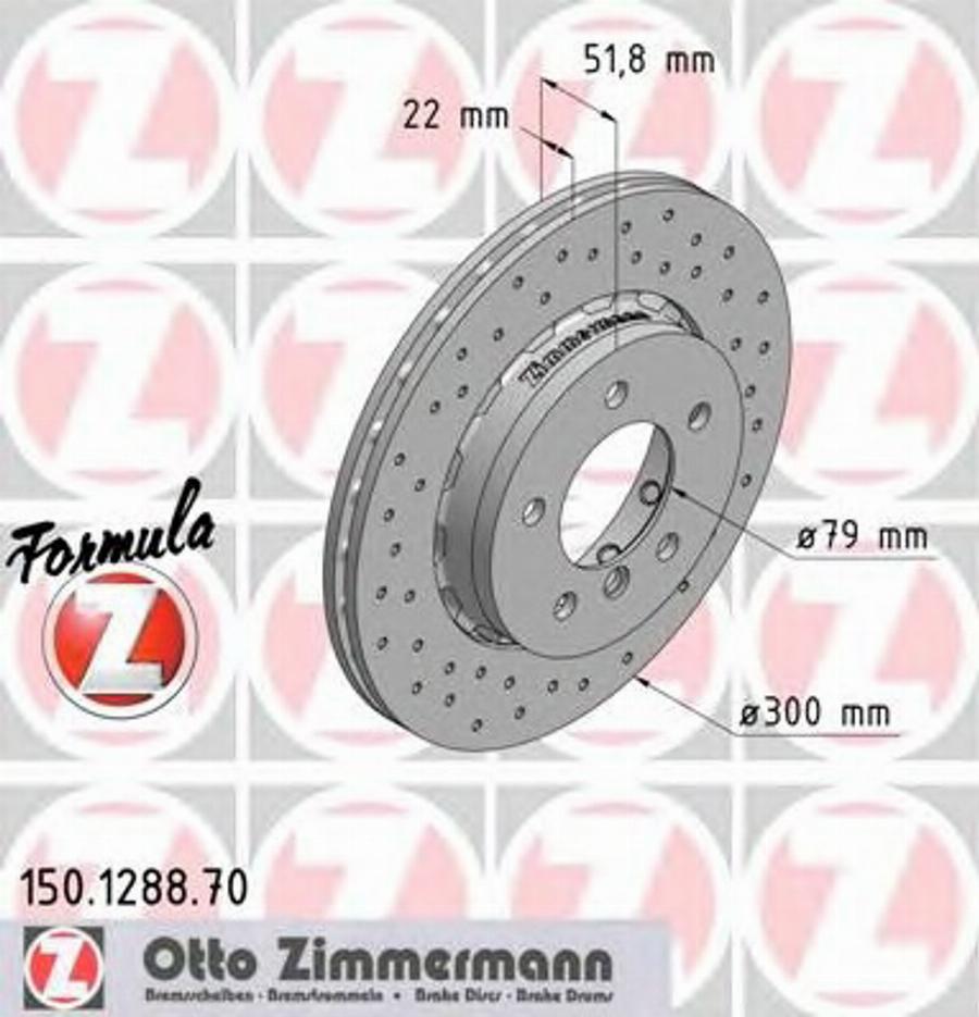 Zimmermann 150.1288.70 - Disque de frein cwaw.fr