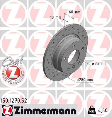 Zimmermann 150.1270.52 - Disque de frein cwaw.fr