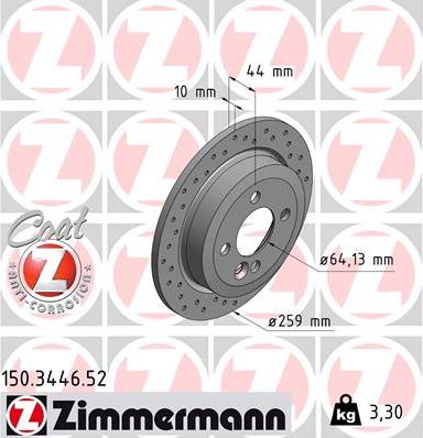 Zimmermann 150.3446.52 - Disque de frein cwaw.fr