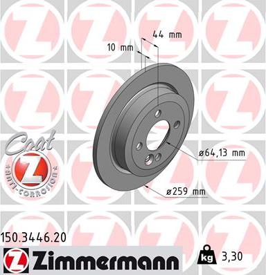 Zimmermann 150.3446.20 - Disque de frein cwaw.fr