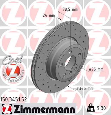 Zimmermann 150.3451.52 - Disque de frein cwaw.fr