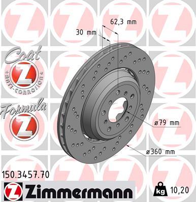 Zimmermann 150.3457.70 - Disque de frein cwaw.fr