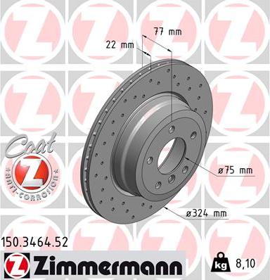 Zimmermann 150.3464.52 - Disque de frein cwaw.fr