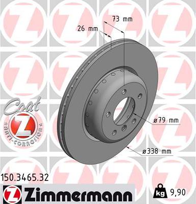 Zimmermann 150.3465.32 - Disque de frein cwaw.fr