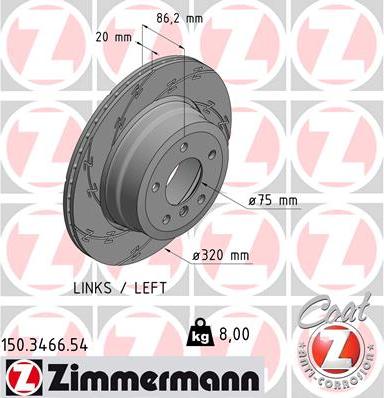 Zimmermann 150.3466.54 - Disque de frein cwaw.fr