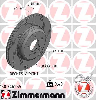 Zimmermann 150.3461.55 - Disque de frein cwaw.fr