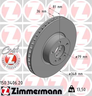 Zimmermann 150.3406.20 - Disque de frein cwaw.fr