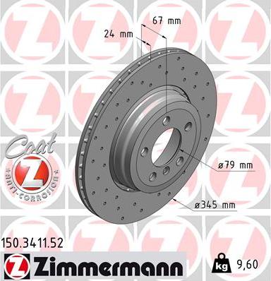 Zimmermann 150.3411.52 - Disque de frein cwaw.fr