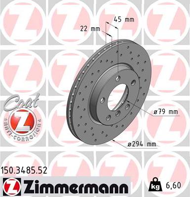 Zimmermann 150.3485.52 - Disque de frein cwaw.fr