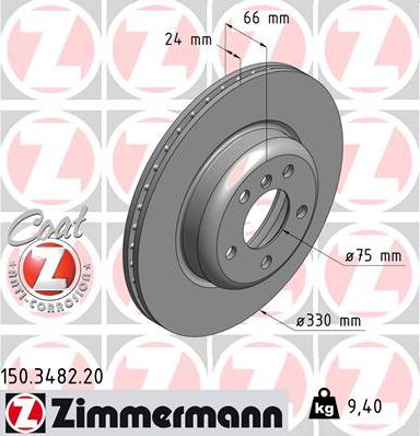 Zimmermann 150.3482.20 - Disque de frein cwaw.fr