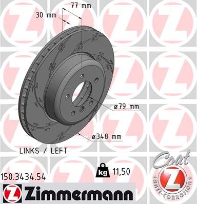 Zimmermann 150.3434.54 - Disque de frein cwaw.fr