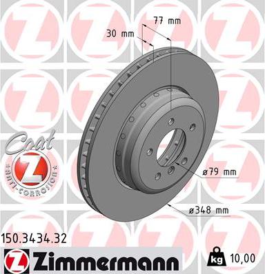 Zimmermann 150.3434.32 - Disque de frein cwaw.fr