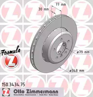 Zimmermann 150.3434.75 - Disque de frein cwaw.fr