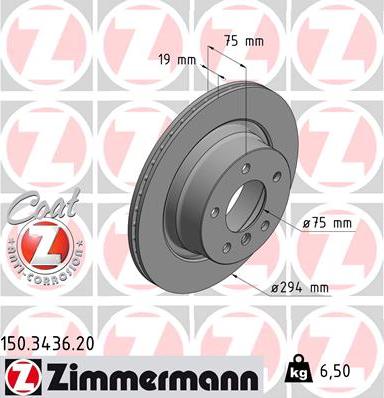 Zimmermann 150.3436.20 - Disque de frein cwaw.fr