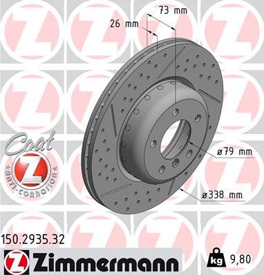 Zimmermann 150.2935.32 - Disque de frein cwaw.fr