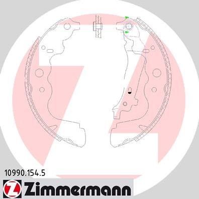 Zimmermann 10990.154.5 - Jeu de mâchoires de frein cwaw.fr