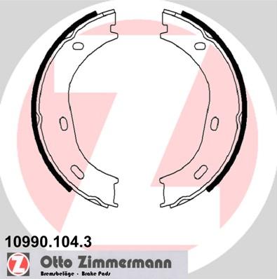 Zimmermann 10990.104.3 - Jeu de mâchoires de frein, frein de stationnement cwaw.fr