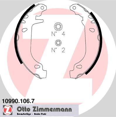 Zimmermann 10990.106.7 - Jeu de mâchoires de frein cwaw.fr