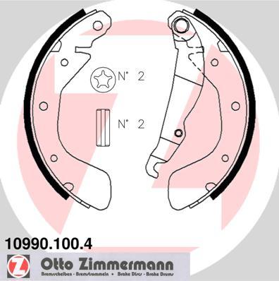 Zimmermann 10990.100.4 - Jeu de mâchoires de frein cwaw.fr