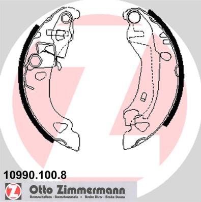 Zimmermann 10990.100.8 - Jeu de mâchoires de frein cwaw.fr