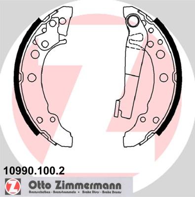 Zimmermann 10990.100.2 - Jeu de mâchoires de frein cwaw.fr