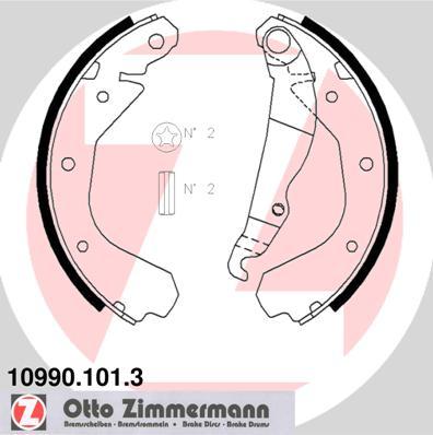 Zimmermann 10990.101.3 - Jeu de mâchoires de frein cwaw.fr