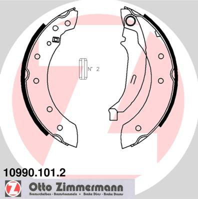 Zimmermann 10990.101.2 - Jeu de mâchoires de frein cwaw.fr