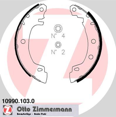 Zimmermann 10990.103.0 - Jeu de mâchoires de frein cwaw.fr