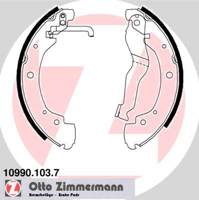 Zimmermann 10990.103.7 - Jeu de mâchoires de frein cwaw.fr