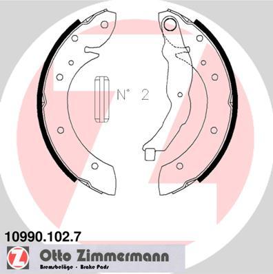 Zimmermann 10990.102.7 - Jeu de mâchoires de frein cwaw.fr