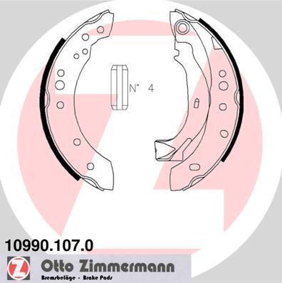 Zimmermann 10990.107.0 - Jeu de mâchoires de frein cwaw.fr