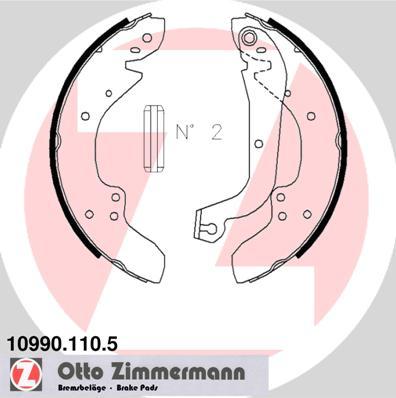 Zimmermann 10990.110.5 - Jeu de mâchoires de frein cwaw.fr