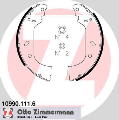 Zimmermann 10990.111.6 - Jeu de mâchoires de frein cwaw.fr