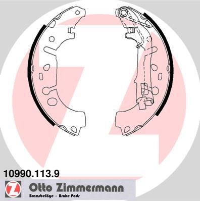 Zimmermann 10990.113.9 - Jeu de mâchoires de frein cwaw.fr