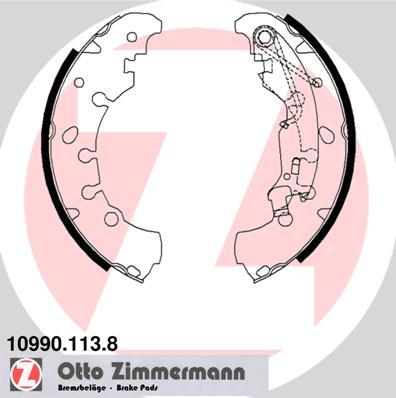 Zimmermann 10990.113.8 - Jeu de mâchoires de frein cwaw.fr