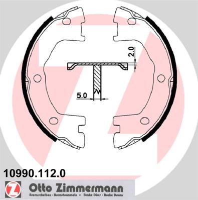 Zimmermann 10990.112.0 - Jeu de mâchoires de frein, frein de stationnement cwaw.fr